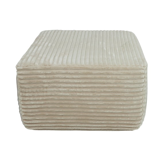 Plush Ottoman, Modular  Couch Ottoman with High Resilience Foam, Pet Friendly Corduroy Fabric, No Assembly Required, for Living Room Bedroom Apartment