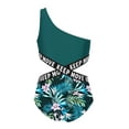 thumbnail image 2 of DPOIS Kids Girls 1Ps Swimsuit Single Shoulder Strap Bodysuit Jumpsuit Floral 16, 2 of 5