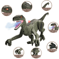 thumbnail image 4 of Richgv Remote Light Control Dinosaur Toys for Boys 3-8 Year Old, Light Chasing RC Dinosaur Toys for Kids 3-5, Walking Velociraptor Robot Dinosaur Toys with Spraying Roaring, 4 of 11