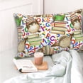 thumbnail image 4 of Fotbe Owl Back To School Funda de Almohada Decorativa Estilo Occidental, Lujo en Algodón, Fundas para Almohadas King, Cojín Estampado para Decoración del Hogar-20"x30", 4 of 6