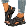 thumbnail image 5 of Mostsola Womens Walking Sandals Cut Out Knit Mesh Summer Sports Shoes Open Toe Elastic Sandals, 5 of 7