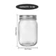 thumbnail image 2 of Frascos de vidrio Haneye de 12 oz (360 ml) transparentes con boca normal, 2 of 7