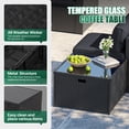 thumbnail image 2 of Clouddwell 7-Piece Patio Furniture Set on Sale, Black Rattan Wicker Outdoor Sectional Sofa Couch with Table Patio Conversation Set for Lawn& Backyard, Black, 2 of 6