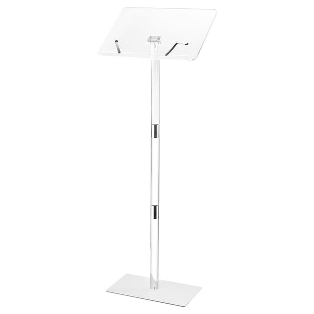 VEVOR Support de Podium 43 Pouces en Acrylique, Angles Réglables avec Base en Métal pour Salle de Classe