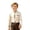 A-Beige116, variant on JAJAHO Dress Shirts For Boy Button Down Shirt Long Sleeve Striped Patchwork Stand Collar Blouses School Uniform Wear 2-14Y Comfy Tops