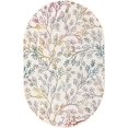 thumbnail image 2 of Rugs.com Blossom Collection Rug – 5' x 8' Oval Ivory Medium Rug Perfect For Living Rooms, Large Dining Rooms, Open Floorplans, 2 of 9