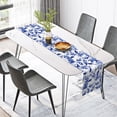 thumbnail image 4 of SUNOLIFE Blue Floral Table Runner Kitchen Dining Table Covers Decoration for Home Party 13 x 72 Inch, 4 of 4