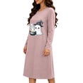 thumbnail image 5 of Stamzod Women's Nightgowns & Sleepshirts Long Sleeve Night Dress Loose Soft Comfy Pajama Dress Halloween Pajamas XXXL, 5 of 7