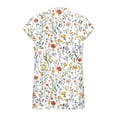 thumbnail image 6 of Summer Outfits for Women Vintage Floral Print Short Sleeve Tops Plus Size Satin Blouse Dressy V Neck Tops Camisetas Para Mujer, 6 of 6