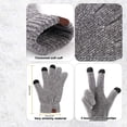 thumbnail image 6 of Women's Winter Warm Cord Beanie Hat Scarf and Touchscreen Gloves Set Knitted Hat Winter Gloves Long Scarf Knitting Set, 6 of 7