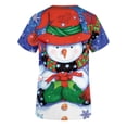 thumbnail image 3 of Tarmeek Christmas Scrubs Tops for Women Snowman and Snow Graphic Workwear Lightweight Short Sleeve Holiday Uniform Scrubs with Pockets, 3 of 3
