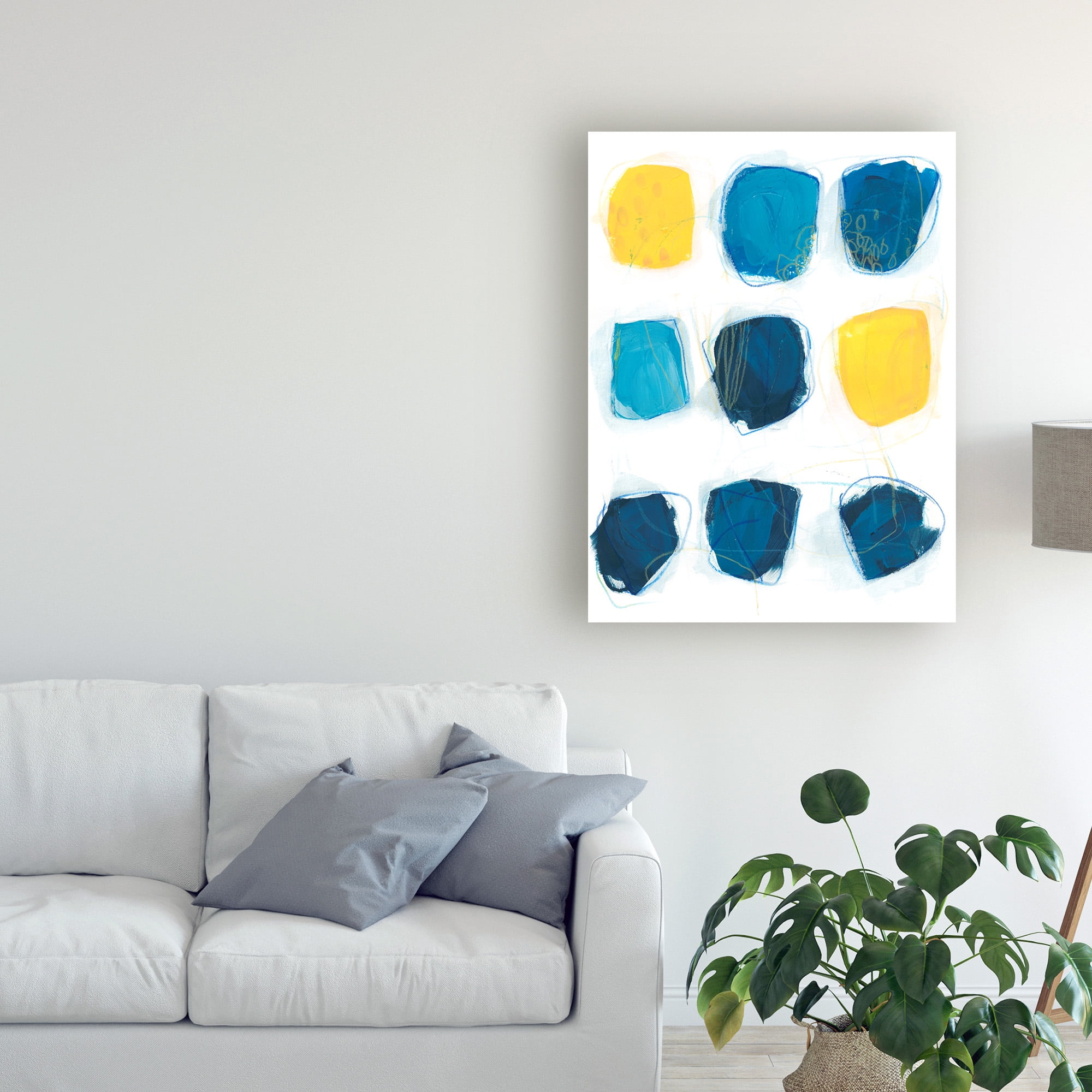 Trademark Fine Art 'Lemon And Indigo I' Canvas Art by June Erica Vess