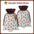 thumbnail image 2 of Rocae Hand Drawn Strawberry Print Christmas Drawstring Linen Gift Bag with Drawstrings Treat Bag Goody Present Bags for Christmas Party Favor, 2 of 8