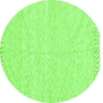 thumbnail image 1 of Ahgly Company Indoor Round Solid Green Modern Area Rugs, 8' Round, 1 of 4