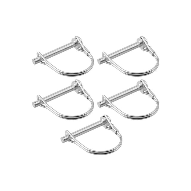Pack Of 5 Locking Pins Tubular Folding Pin with Spring Lock, Galvanized(6 Sizes) 6*45
