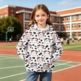 thumbnail image 4 of MexChoioe Cow Print Hoodie for Kids Long Sleeve Hooded Sweatshirt with Big Pocket Fall Winter Holiday Casual Pullover Hoodies for Boys and Girls, 4 of 6