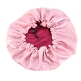 thumbnail image 3 of Gorro de pelo reversible Colcomx de doble capa ajustable para dormir Vino rojo Bonnett Satin Sleep Gorra, 3 of 6