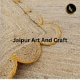 thumbnail image 4 of Jaipur Art And Craft Yellow Border Jute Area Rug Rectangle Hand Braided Floor Carpet (8x10 Sq ft), 4 of 7