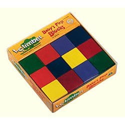 Haba Wooden Baby Toys - HABA Baby's First Basic Block Set - 12 Colorful Wooden Cubes (Made in Germany)