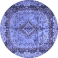 thumbnail image 1 of Ahgly Company Machine Washable Indoor Round Persian Blue Traditional Area Rugs, 7' Round, 1 of 4
