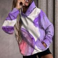 thumbnail image 1 of Vedolay Oversized Sweatshirt for Women 2023 Sweatshirts for Women 2023 Fall Fashion 2023 Casual Crewneck Long Sleeve Pullover Stripe Print Blouses,Purple S, 1 of 4