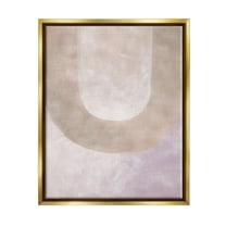 Stupell Industries Soft Arch Shapes Abstract Painting Gold Floater Framed Canvas Art Print Wall Art, 17 x 21