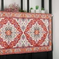 thumbnail image 6 of Orange Red Boho Valances for Windows Farmhouse Kitchen Curtains Valances Rod Pocket Valance Curtains for Kitchen Windows Vintage Flower Tribal Distressed Printed Window Valances for Bathroom 42"x18", 6 of 6