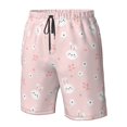 thumbnail image 5 of Kdxio Cute Bunny Pattern Mens Casual Shorts - Drawstring Summer Beach Sports Shorts for Men, 5 of 9