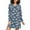 N1015, variant on joogoo Tiger on Blue Women's Long Sleeve Nightgown Sleepwear L