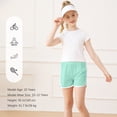 thumbnail image 4 of Resinta Girls 4-Pack Athletic Shorts Quick Dry Dolphin Hem Active Shorts for Kids, Sizes 4T-12 Years, 4 of 9