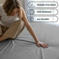 thumbnail image 4 of Amay 100% Organic Cotton Texas King Fitted Sheet - 500 Thread Count (80"x98") - Ultra Soft, Cooling & Breathable Bed Sheet - Durable Long-Lasting Fabric - (Silver Grey, 1 Piece), 4 of 7