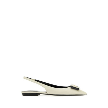 

SAINT LAURENT WOMAN Chalk Nappa Leather Anais Ballerinas