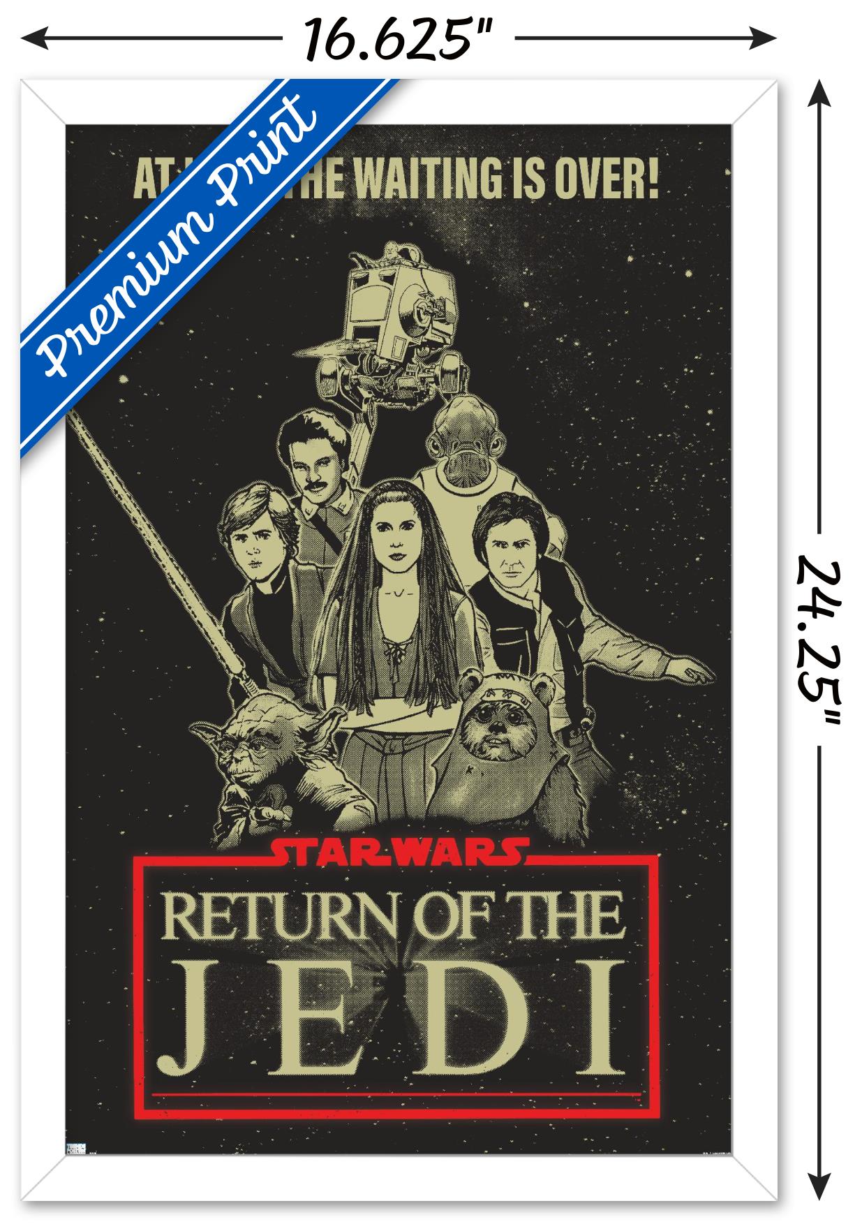 Star Wars: Return of the Jedi - The Wait Is Over Wall Poster, 14.725" x 22.375" Framed