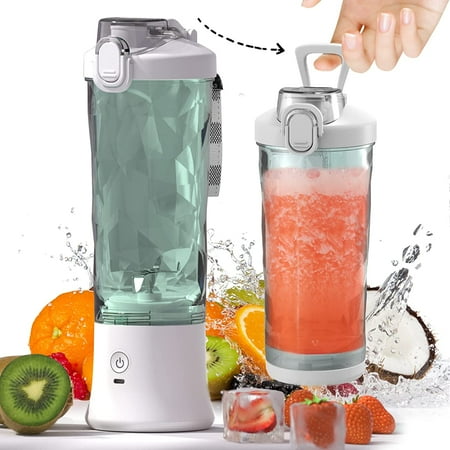 

Fimilo Personal Blender 20oz Small Blender for Shakes and Smoothies 600ML Blender with 6 Blades 240W Mini Mixer USB Rechargeable for Kitchen/Gym/Travel/Office BPA-Free (White Blue)