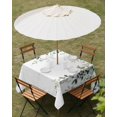 thumbnail image 3 of Eucalyptus Leaves Outdoor Tablecloth with Umbrella Hole, Pastoral Farmhouse Spring Botanical Spillproof Waterproof Outdoor Table Cover, Patio Tablecloths for Party/Garden/Picnic, Square 54"x54", 3 of 9