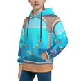 thumbnail image 2 of Sikiie Underwater Aquarium Arches Youth Hoodie Sweatshirt Pullover Hooded Classic Casual Essentials Hoodiefor Boys Girls Kids -Large, 2 of 6
