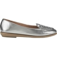 thumbnail image 2 of Women's Aerosoles Brielle Loafer Silver Faux Leather 10.5 W, 2 of 5