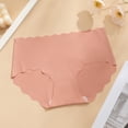 thumbnail image 2 of WULMLEO Seamless Briefs for Women Low Rise No Panty Line No Show Hipster Underwear Soft Stretch Lightweight High Cut Panties Pink 2XL, 2 of 3