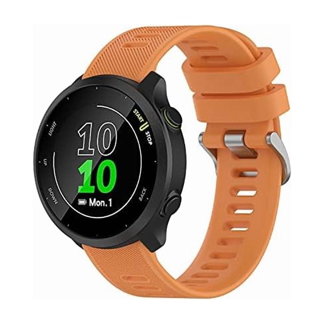Chenchen 20mm Watch Strap Compatible for Garmin Forerunner 55/245 /165/645, Replacement Silicone Straps Waterproof Sport Band for Women Men, Accessories (No Watch)