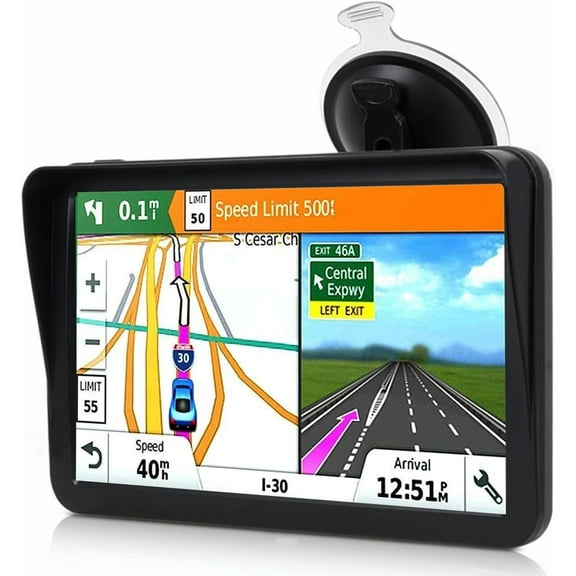 2026 Map 9 Inch Touch Screen Car GPS Navigation System, Voice Turn Direction Guidance, Support Speed and Red Light Warning