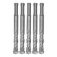 thumbnail image 1 of brocas para martillo rotatorio con punta de carburo cementado, espiral de 2 flautas, broca de impacto para ladrillo y piedra, 110 mm, 12 mm/0,47 pulgadas de diámetro abierto., 1 of 14