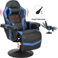 thumbnail image 6 of Massage Gaming Chair Reclining Video Game Chair Ergonomic Office Chair Height Adjustable Gamer Chair with Headrest and Lumbar Support PU Leather High Back Swivel Computer Chair, 6 of 7