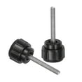 thumbnail image 3 of Uxcell 8 Pieces Knurled Clamping Knobs M3 x 20mm Zinc Plated Carbon Steel Threaded Stud 14mm Round Head Thumb Screws Black, 3 of 5