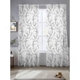 thumbnail image 2 of Black White Branches Sheer Curtains 96 Inch Length 2 Panels Set Window Treatments, Vintage Art Farmhouse Rod Pocket Semi Curtains for Living Room/Bedroom/Kitchen Décor, 104"W x 96"L, 2 of 7