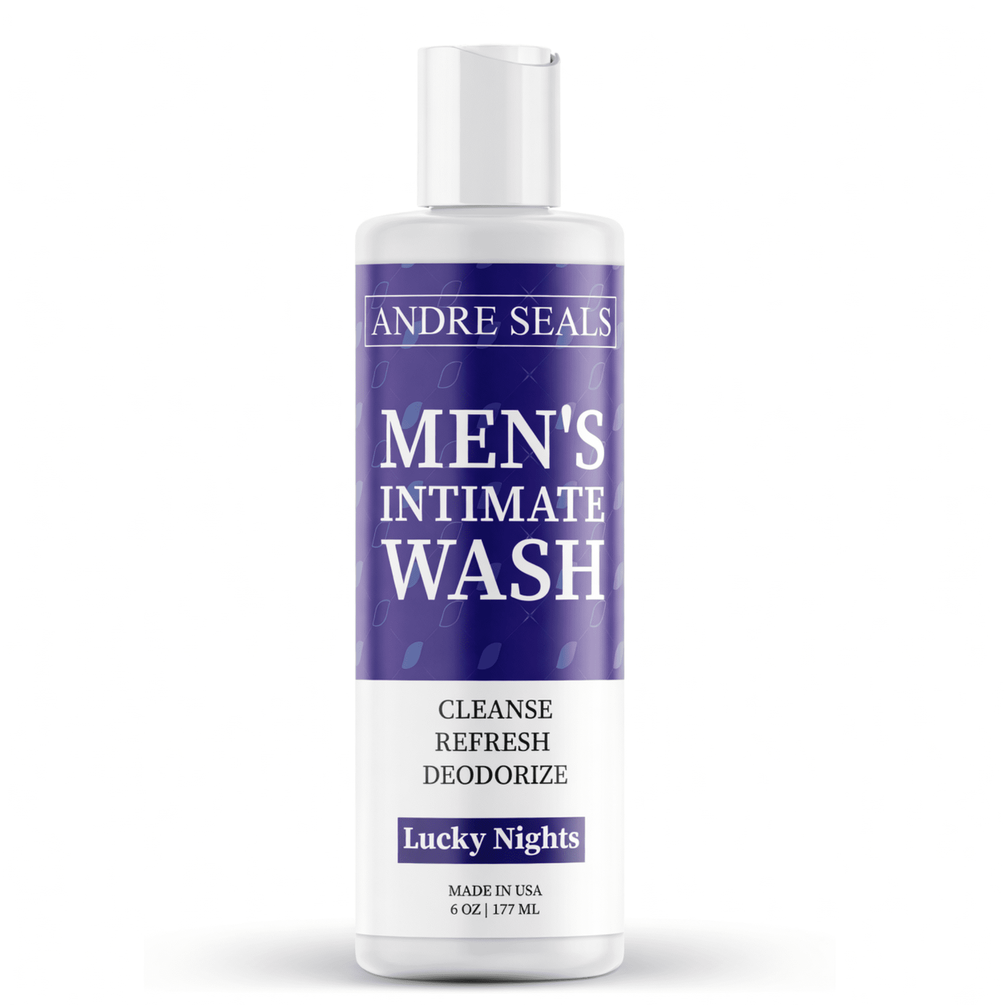 Andre Seals Men’s Intimate Wash, pH-Balanced Cleanser for Men’s Private Areas, Lucky Nights, 6 fl oz