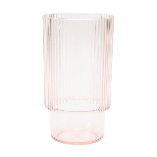Hometrends Tinted Acrylic Ribbed Highball Tumbler Assorted Colour, 1pc
