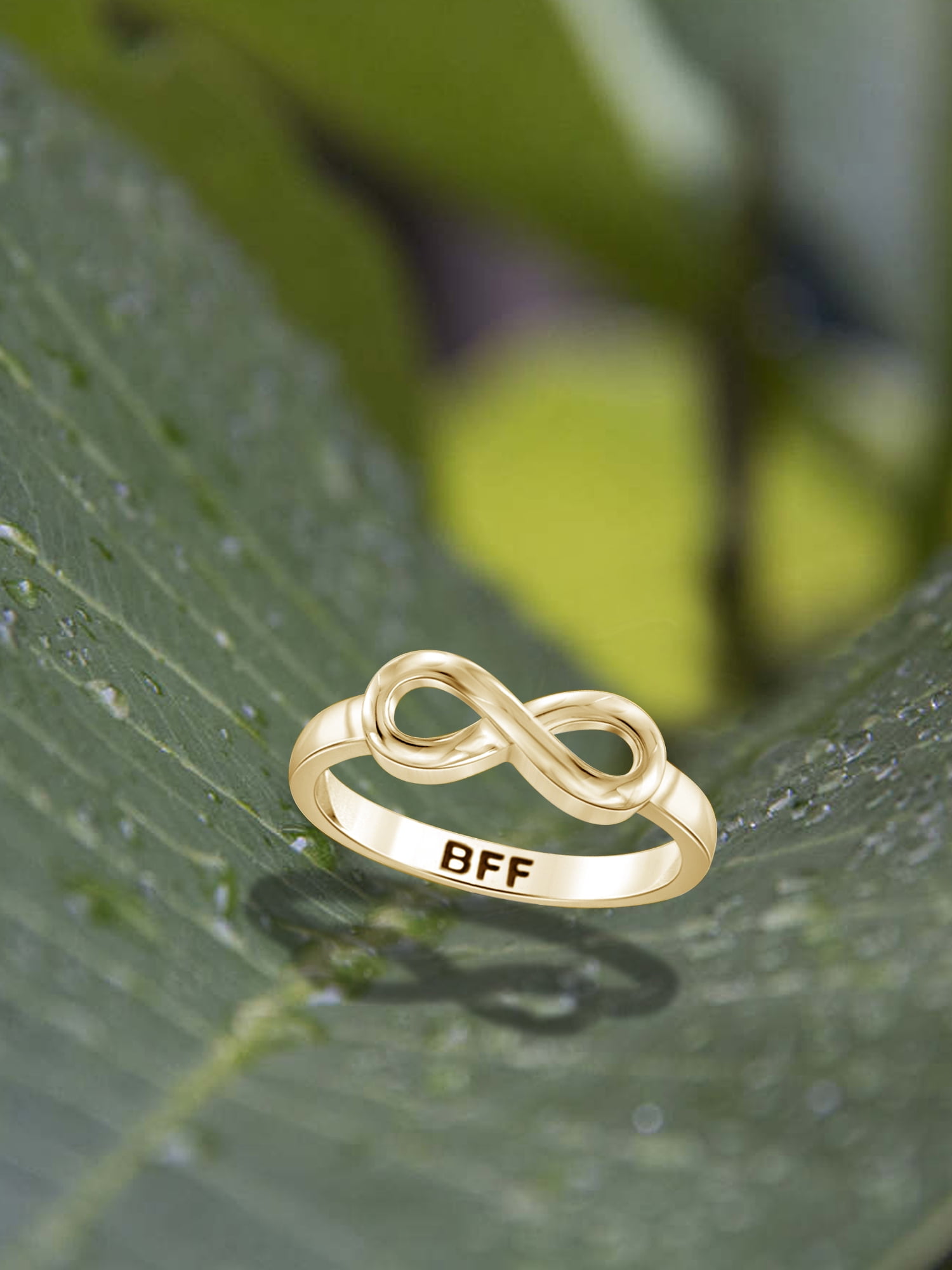 JewelersClub 0.925 Sterling Silver Infinity Friendship Ring for Women | Personalized BFF Eternity Knot Symbol Band