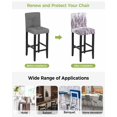 thumbnail image 3 of Purple Vintage Bar Stool Covers Set of 2, Striped Painting Retro Abstract Art Stretch Washable Bar Chair Covers with Backs, Removable Pub Counter Height Chair Cover for Kitchen Dining Room Cafe, 3 of 7