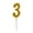 Golden NO. 3, variant on Farfi Celebration Candles Elegant Convenient ABS Fashion Number Celebration Candles for Birthday (Golden NO. 1)