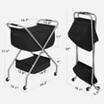 thumbnail image 2 of Carrito de lavandería STORAGE MANIAC plegable de 65 litros con ruedas, color negro, 2 of 8